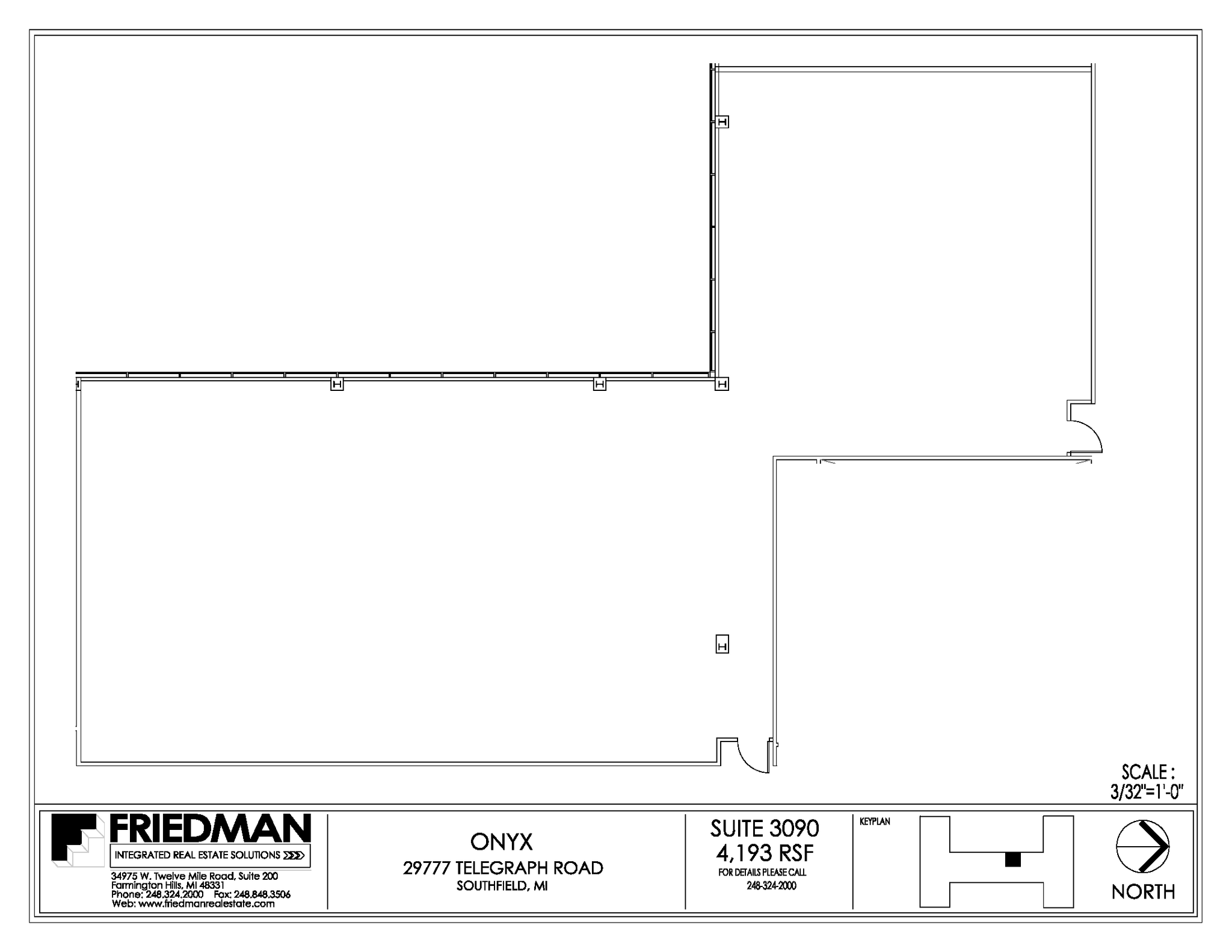 29777 Telegraph Rd, Southfield, MI for lease Floor Plan- Image 1 of 2