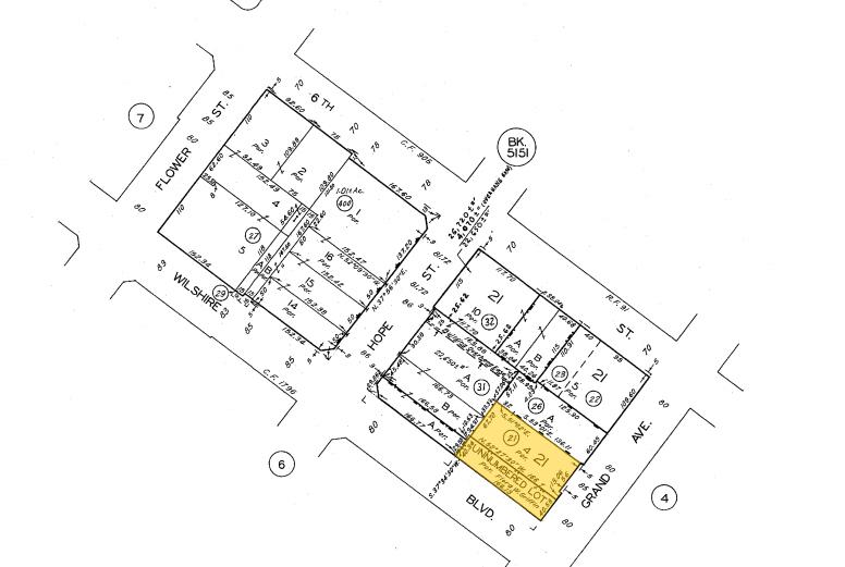 611 Wilshire Blvd, Los Angeles, CA for lease - Plat Map - Image 2 of 7