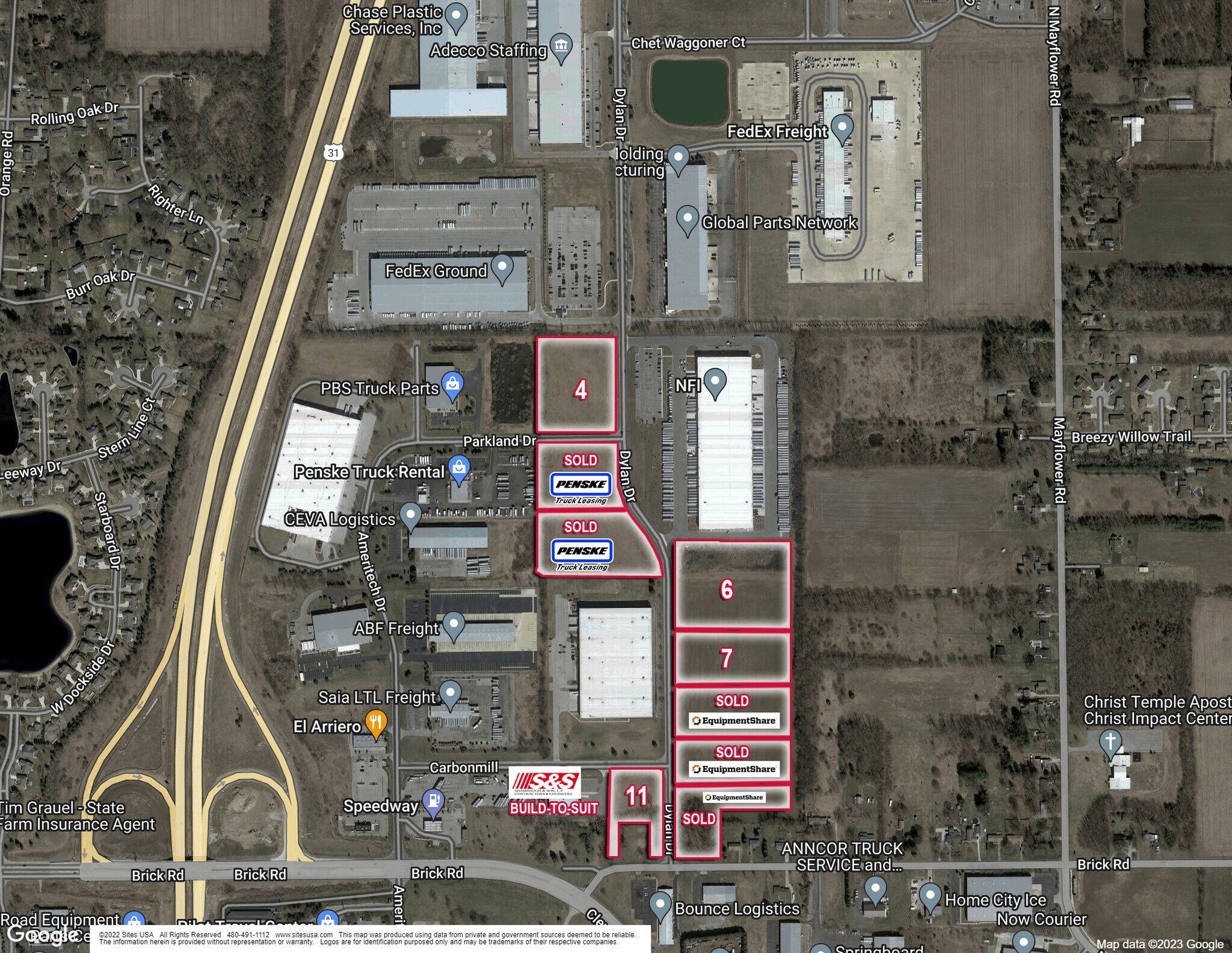 US 31 & Dylan Drive land portfolio of 4 properties for sale on LoopNet.com Building Photo- Image 1 of 4