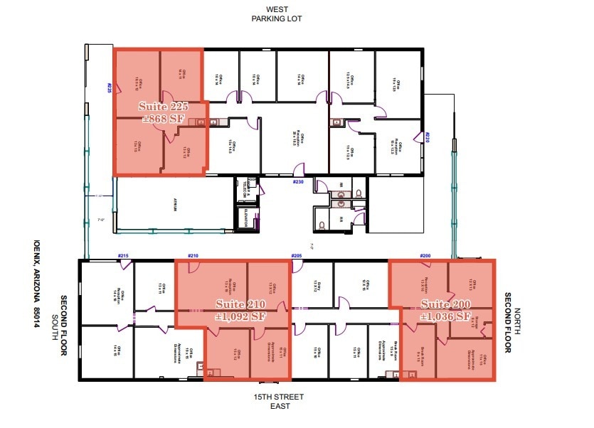 1480 E Bethany Home Rd, Phoenix, AZ for lease Floor Plan- Image 1 of 1