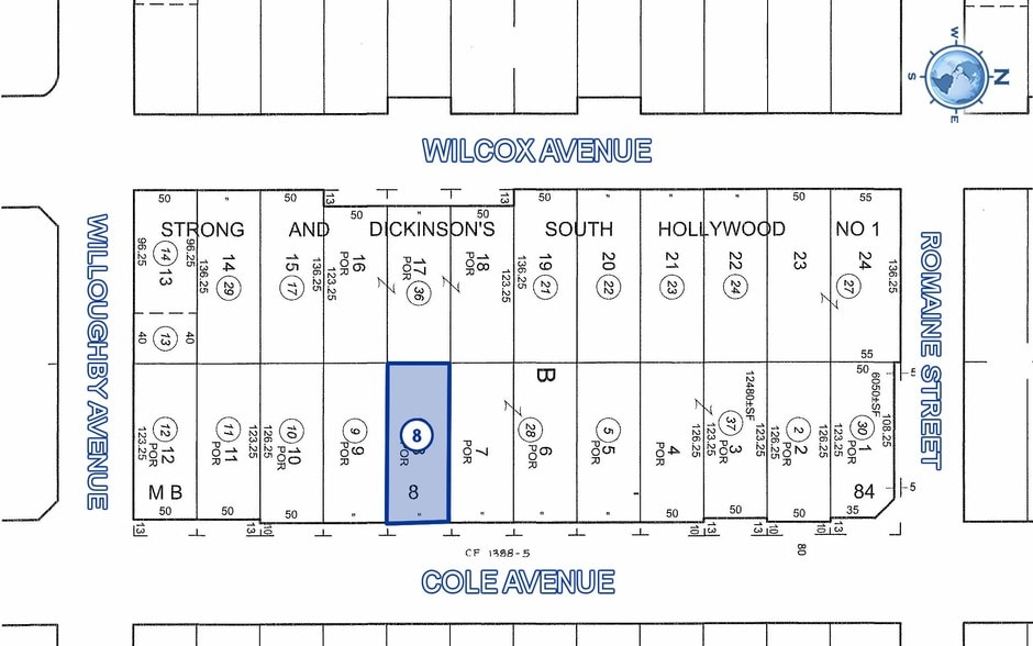 923 Cole Ave, Los Angeles, CA for lease - Plat Map - Image 3 of 15