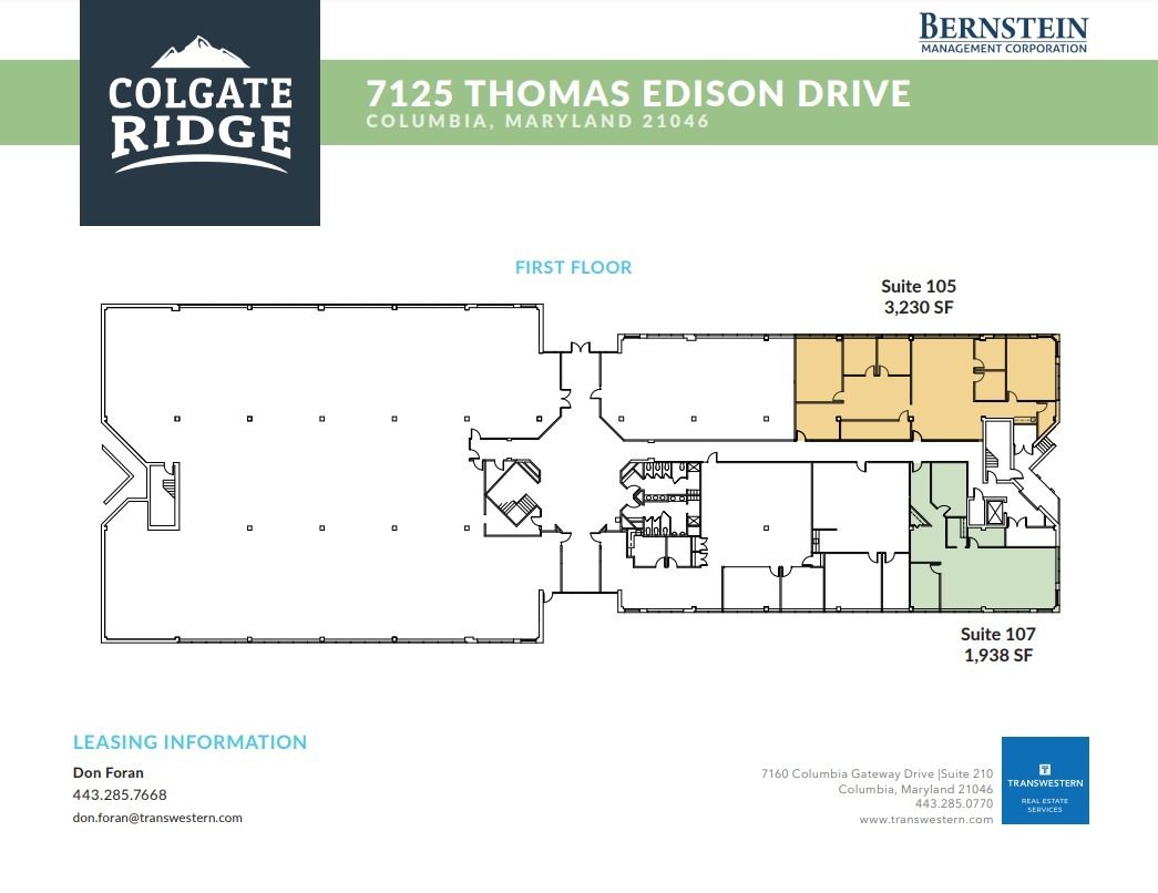 7125 Thomas Edison Dr, Columbia, MD for lease Floor Plan- Image 1 of 2