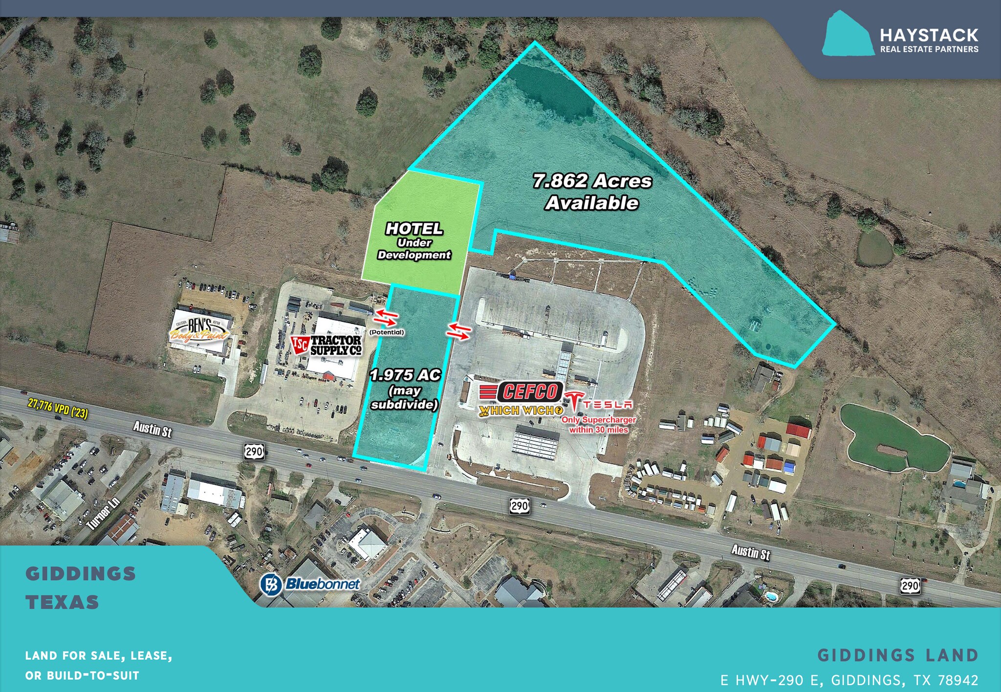 Hwy 290 E, Giddings, TX for sale Aerial- Image 1 of 2