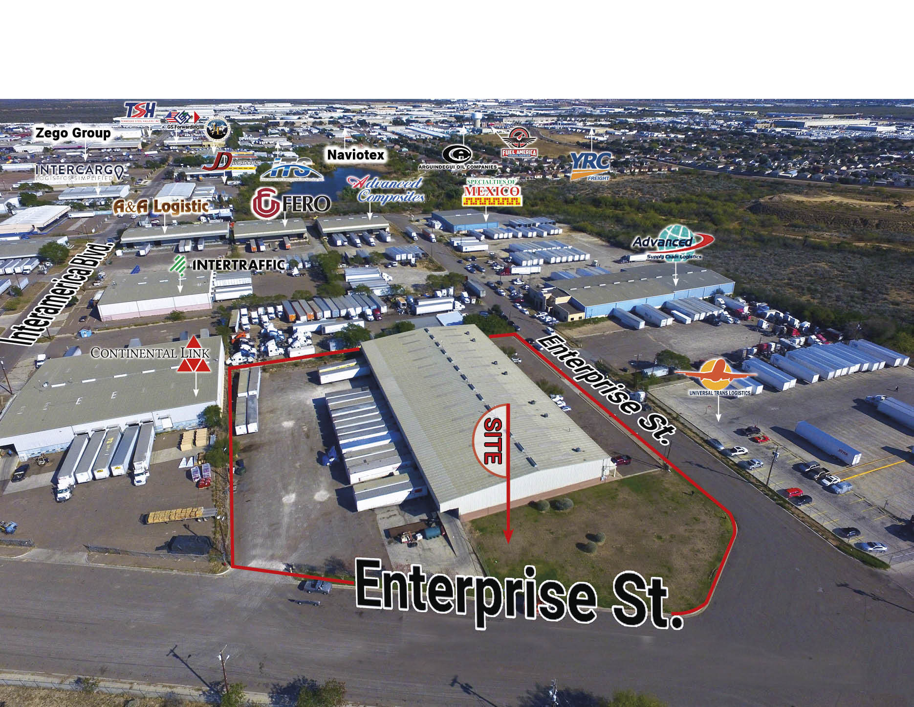 702 Enterprise St, Laredo, TX for sale Aerial- Image 1 of 1
