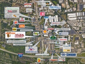 12183-12185 Springfield Pike, Cincinnati, OH - AERIAL  map view - Image1