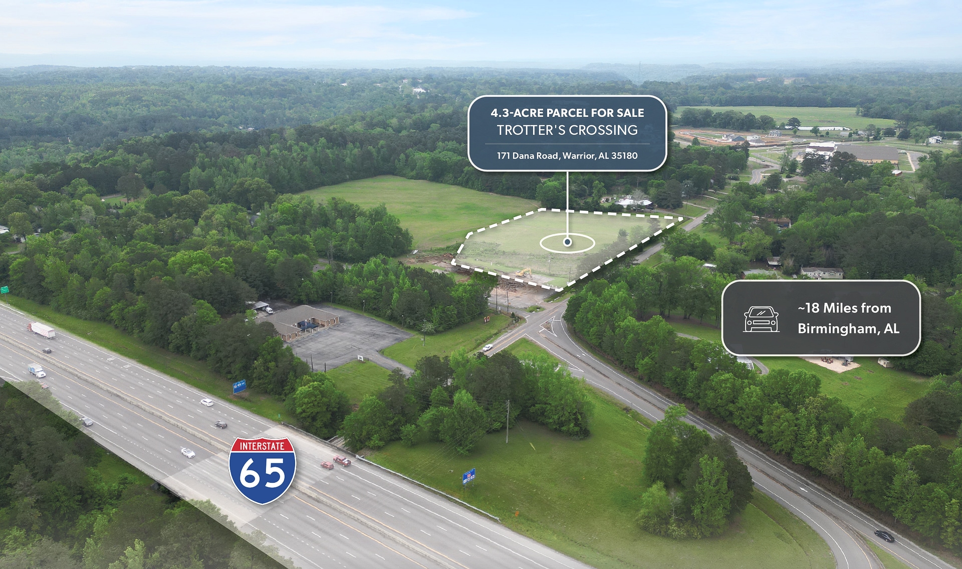 171 Dana Rd, Warrior, AL for sale Aerial- Image 1 of 7