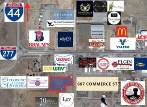 687 A St, Elgin, OK - AERIAL map view