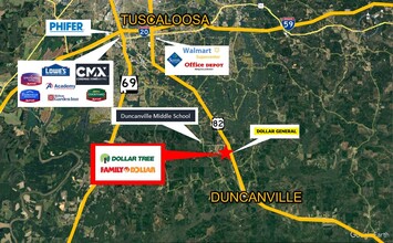 13949 Bartow Lakes rd, Duncanville, AL - aerial  map view