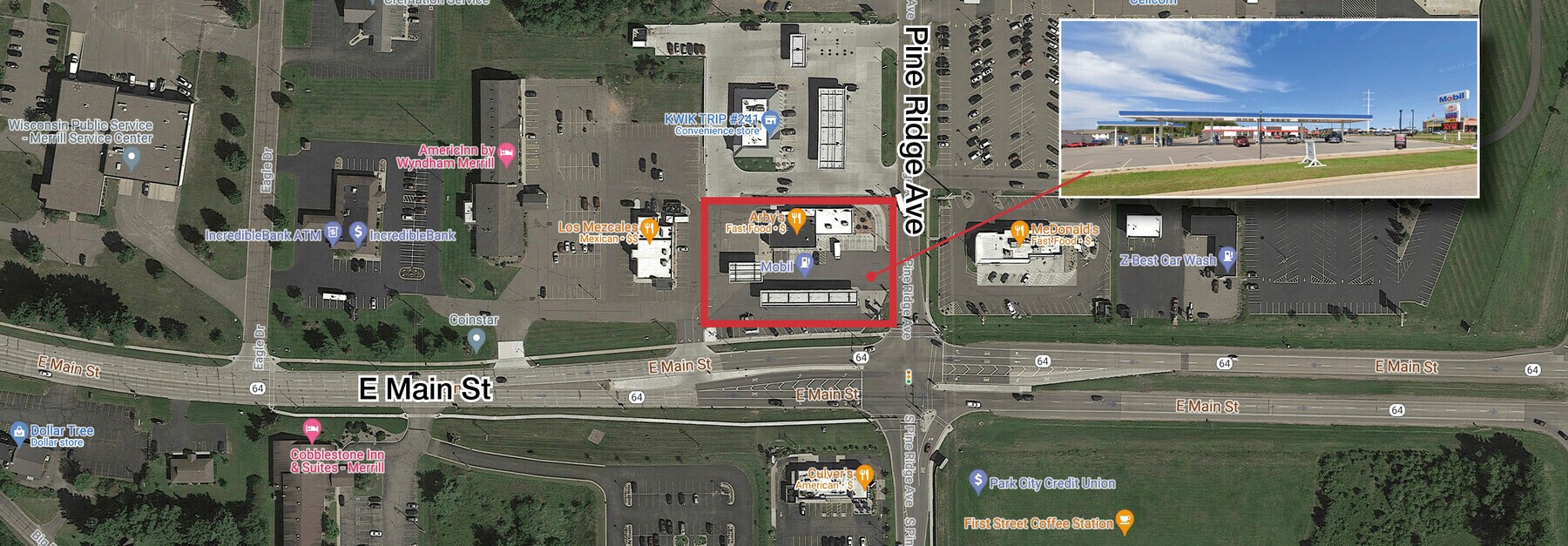 3350 E Main St, Merrill, WI 54452 Mobil Gas Station