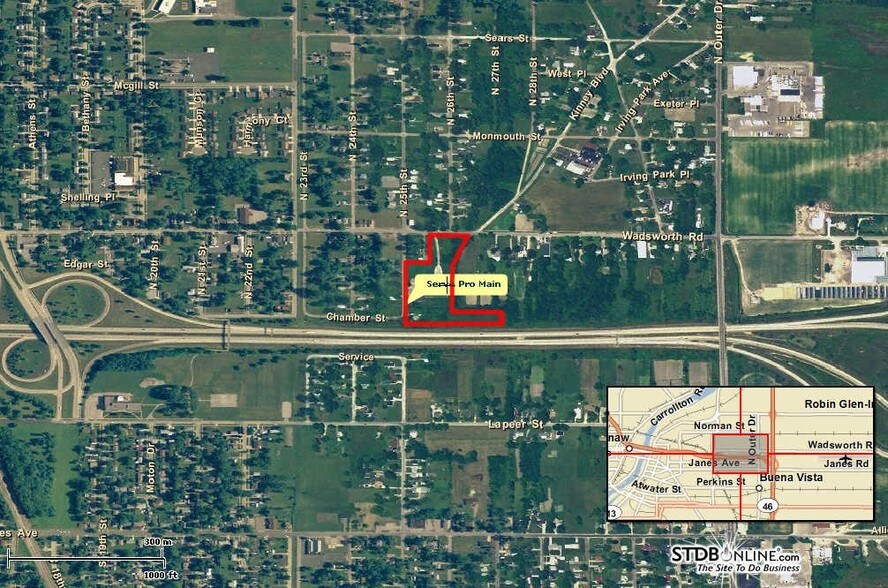 318 N 25th St, Saginaw, MI for lease - Aerial - Image 2 of 5