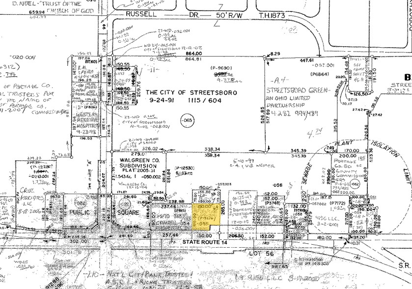 9202 State Route 14, Streetsboro, OH for sale - Plat Map - Image 3 of 3