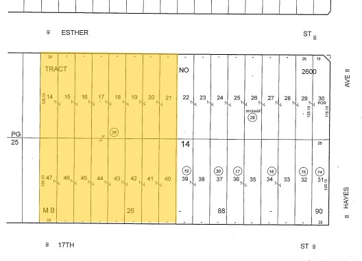 2037 W 17th St, Long Beach, CA for lease - Plat Map - Image 2 of 2