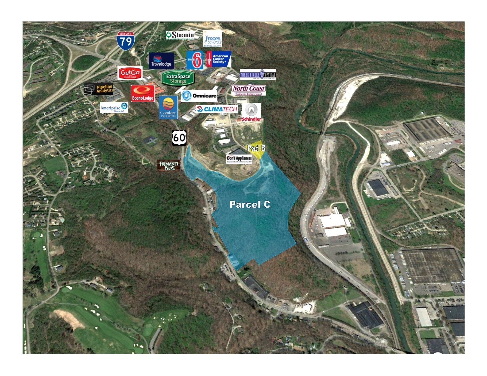 Route 60, Pittsburgh, PA for sale Aerial- Image 1 of 1