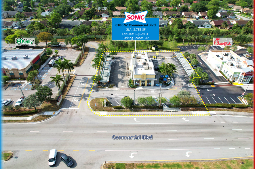 8188 W Commercial Blvd, Lauderhill, FL for sale - Aerial - Image 3 of 6