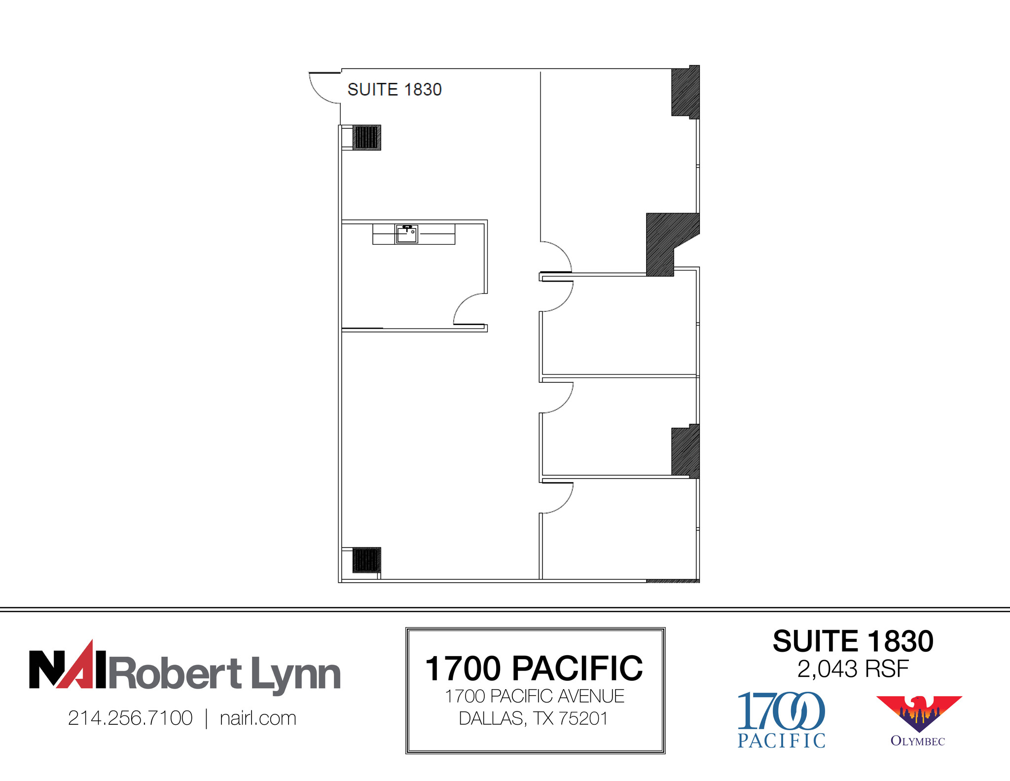 1700 Pacific Ave, Dallas, TX for lease Floor Plan- Image 1 of 1