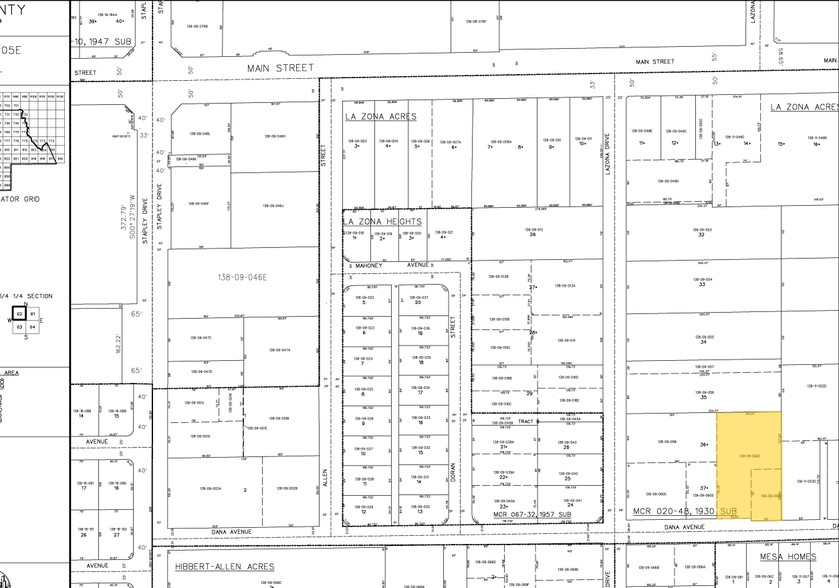 1402 E Dana Ave, Mesa, AZ for sale - Plat Map - Image 2 of 2