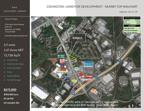 Hwy 142, Covington, GA - aerial  map view