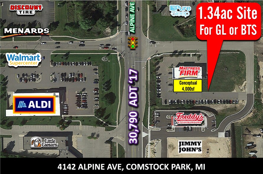 4130 Alpine Ave NW, Comstock Park, MI, 49321 Freestanding Property