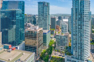555-579 Robson St, Vancouver, BC - AERIAL  map view
