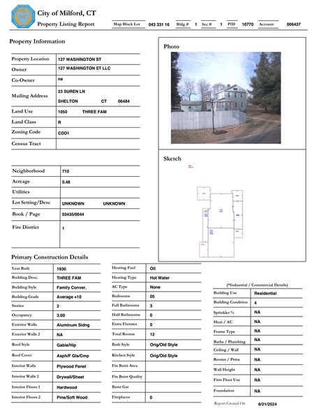 127 Washington St, Milford, CT for lease - Site Plan - Image 1 of 2