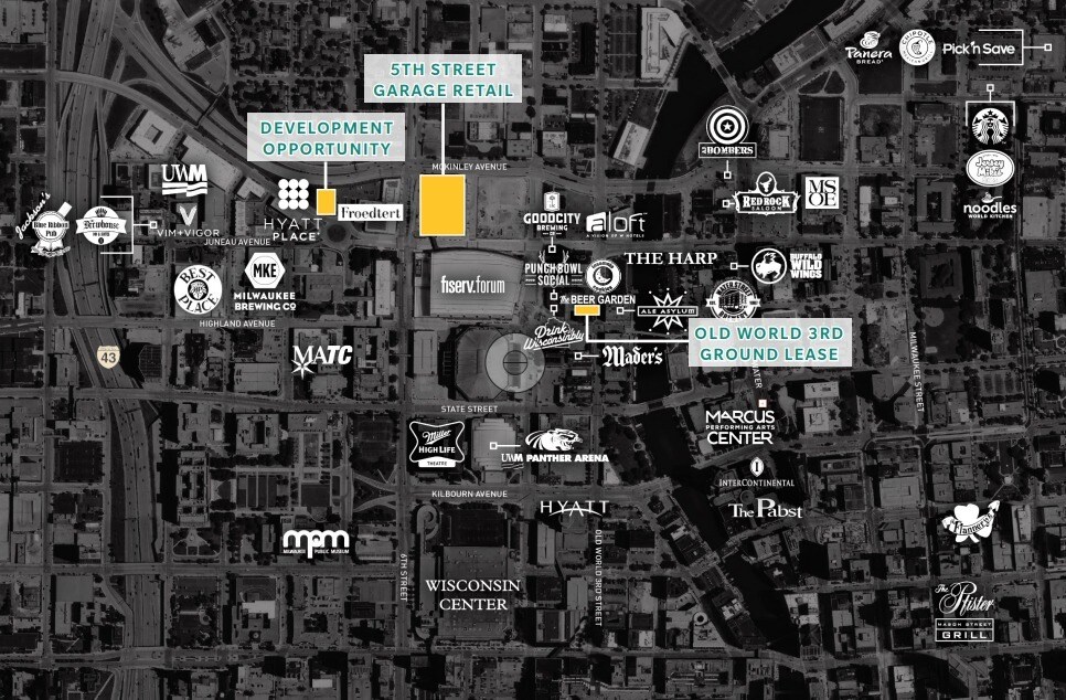 1117-1121 N Old World Third St, Milwaukee, WI for lease Aerial- Image 1 of 8