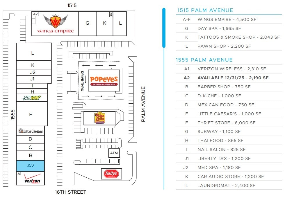 1515-1555 Palm Ave, San Diego, CA for lease Site Plan- Image 1 of 1