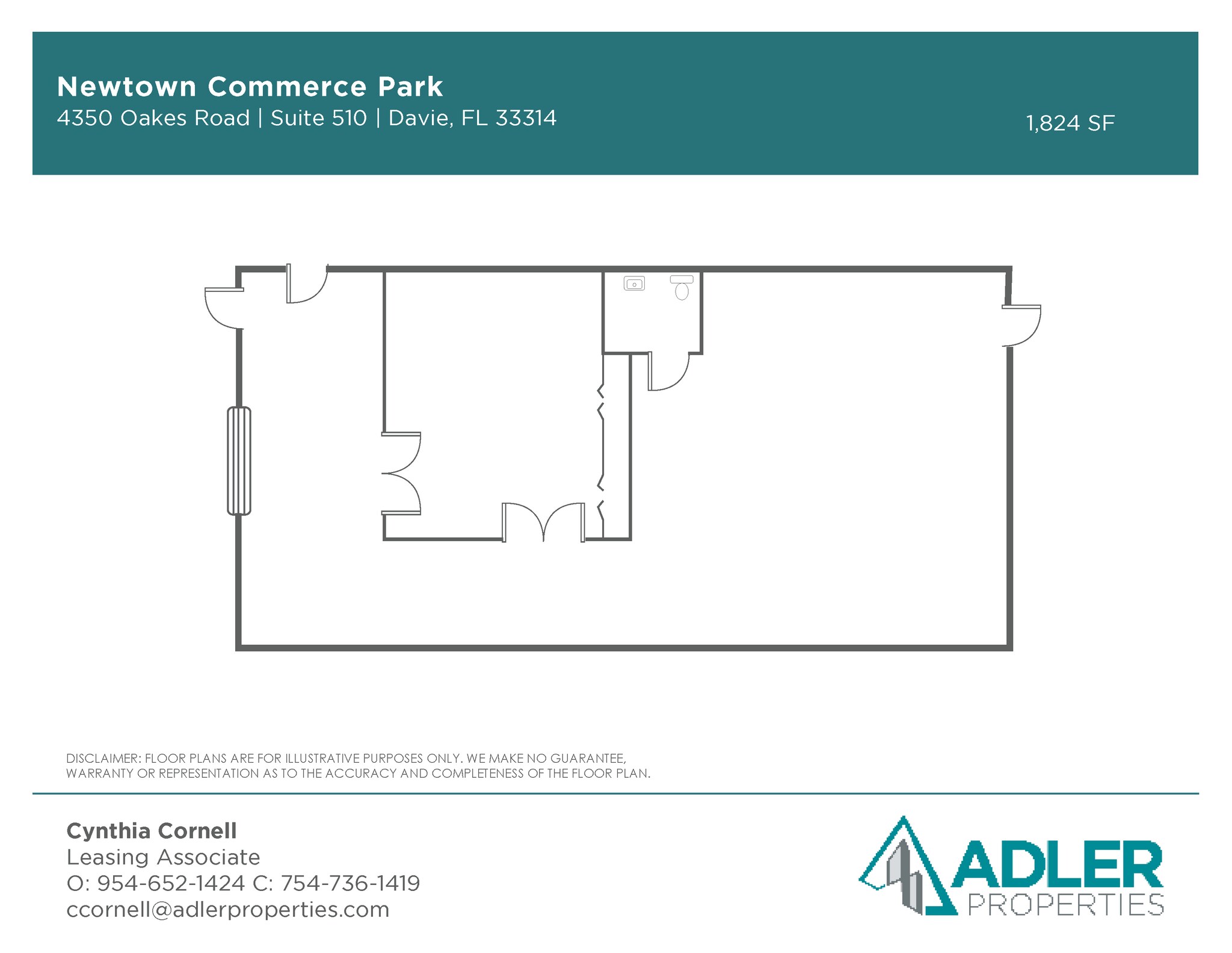 4350-4380 Oakes Rd, Davie, FL for lease Floor Plan- Image 1 of 1