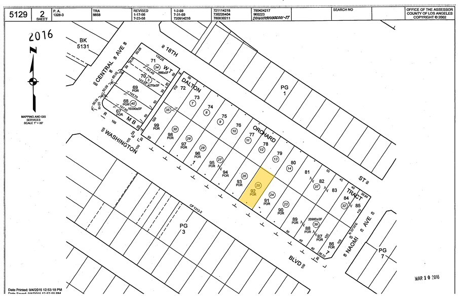 1355 E Washington Blvd, Los Angeles, CA for sale - Plat Map - Image 3 of 3