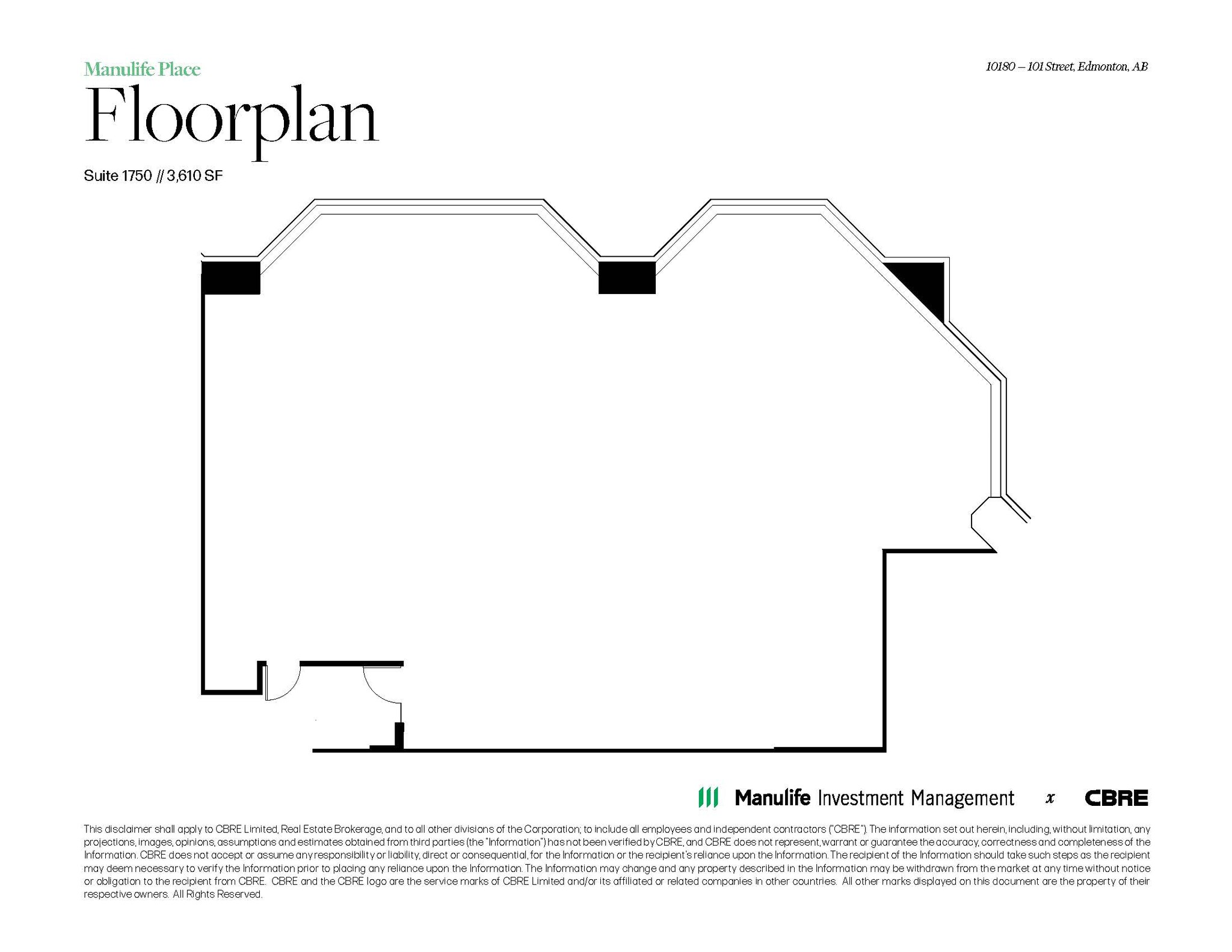 10180 101 St NW, Edmonton, AB for lease Floor Plan- Image 1 of 1