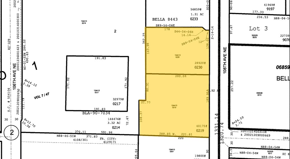 601 108th Ave NE, Bellevue, WA for lease - Plat Map - Image 2 of 6