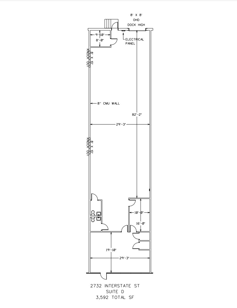 2748 Interstate St, Charlotte, NC for lease Floor Plan- Image 1 of 1