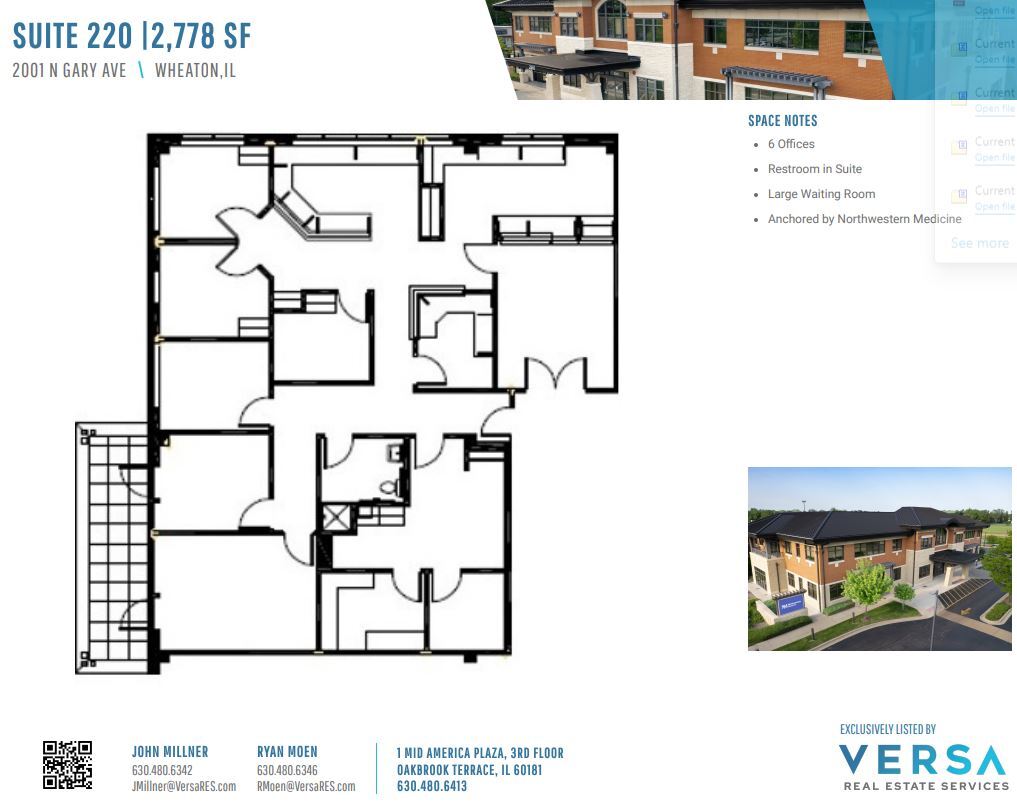 2001 N Gary Ave, Wheaton, IL for lease Floor Plan- Image 1 of 2