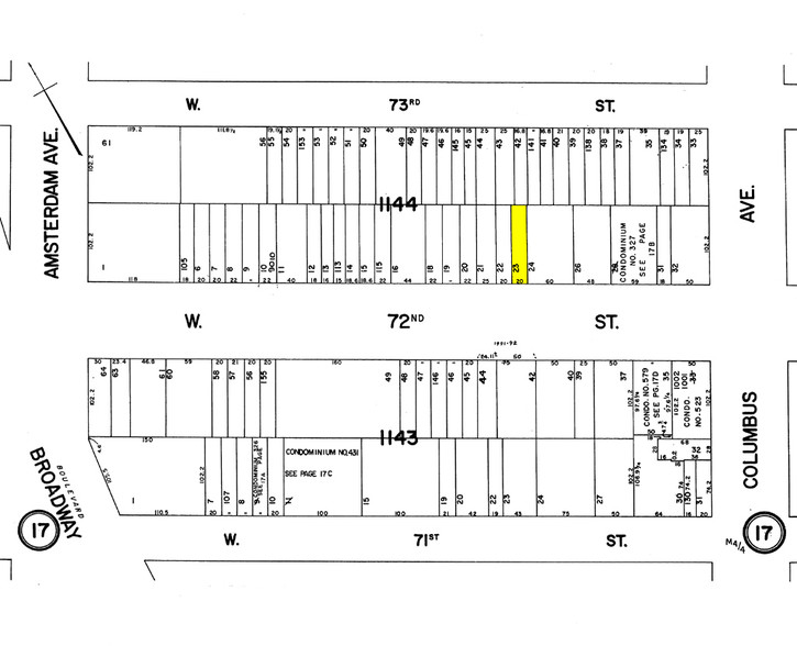 125 W 72nd St, New York, NY for lease - Plat Map - Image 2 of 9