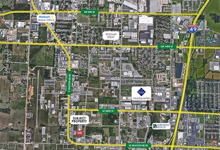 212 SE 34th St, Bentonville, AR - AERIAL  map view