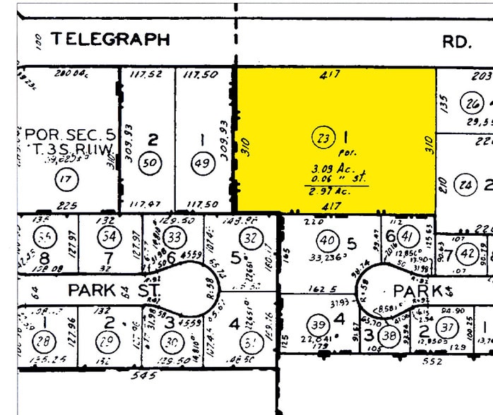 13112-13126 Telegraph Rd, Santa Fe Springs, CA for lease - Plat Map - Image 3 of 7