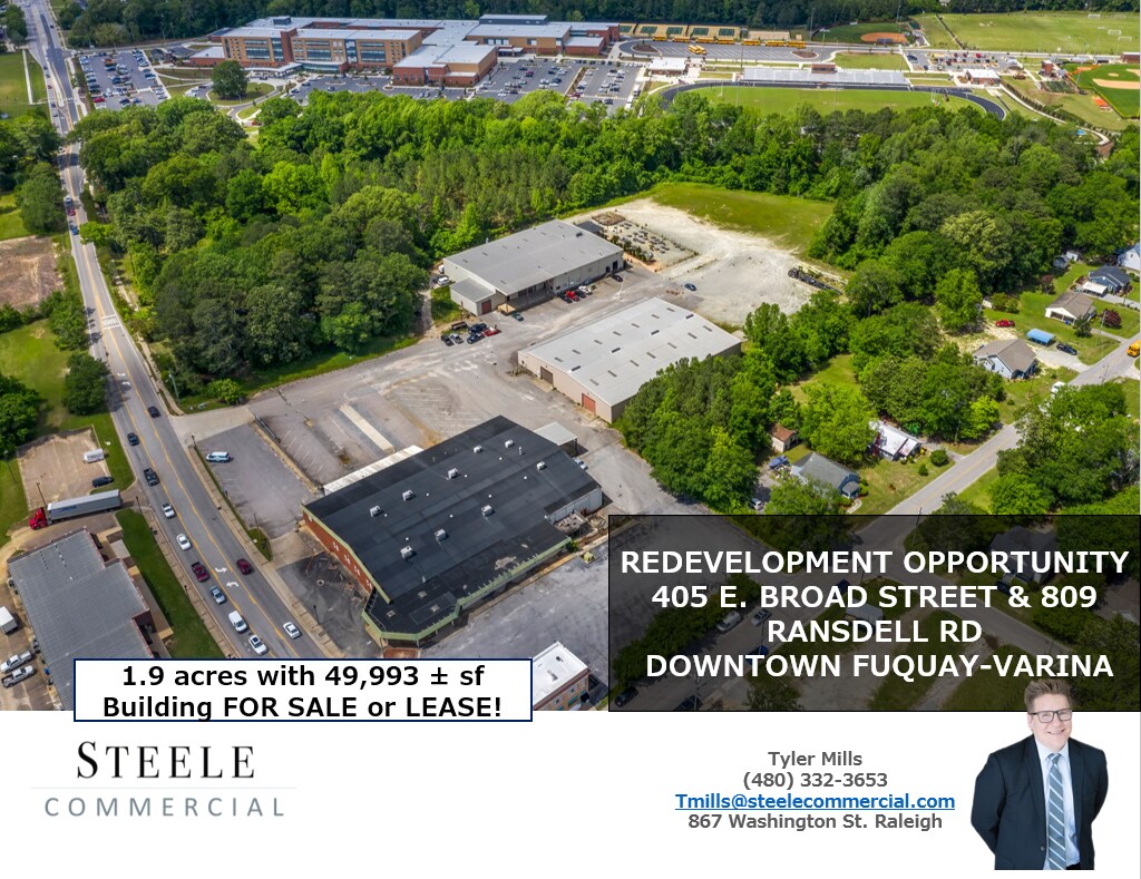 405 Broad St, Fuquay Varina, NC for sale Aerial- Image 1 of 1
