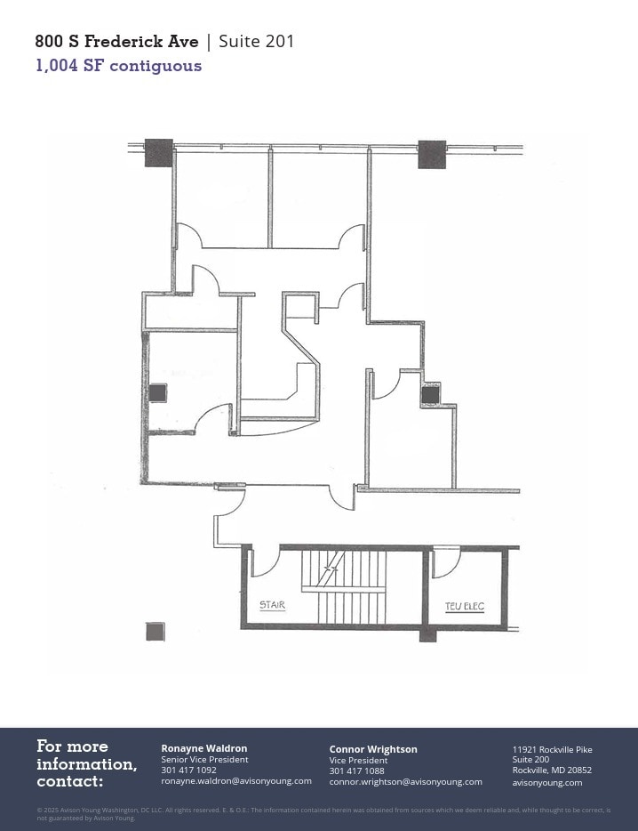 800 S Frederick Ave, Gaithersburg, MD for lease Floor Plan- Image 1 of 1