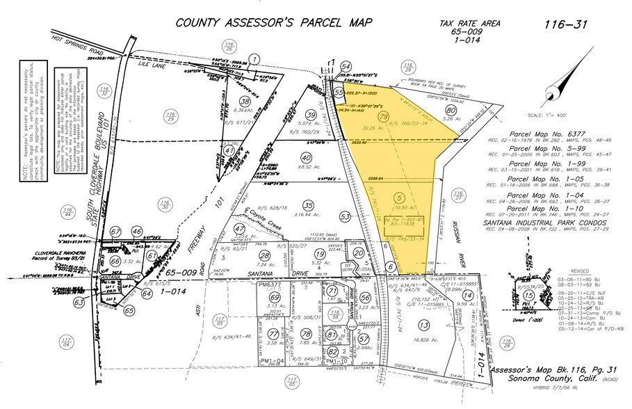 505 Lile Ln, Cloverdale, CA for sale - Plat Map - Image 2 of 2