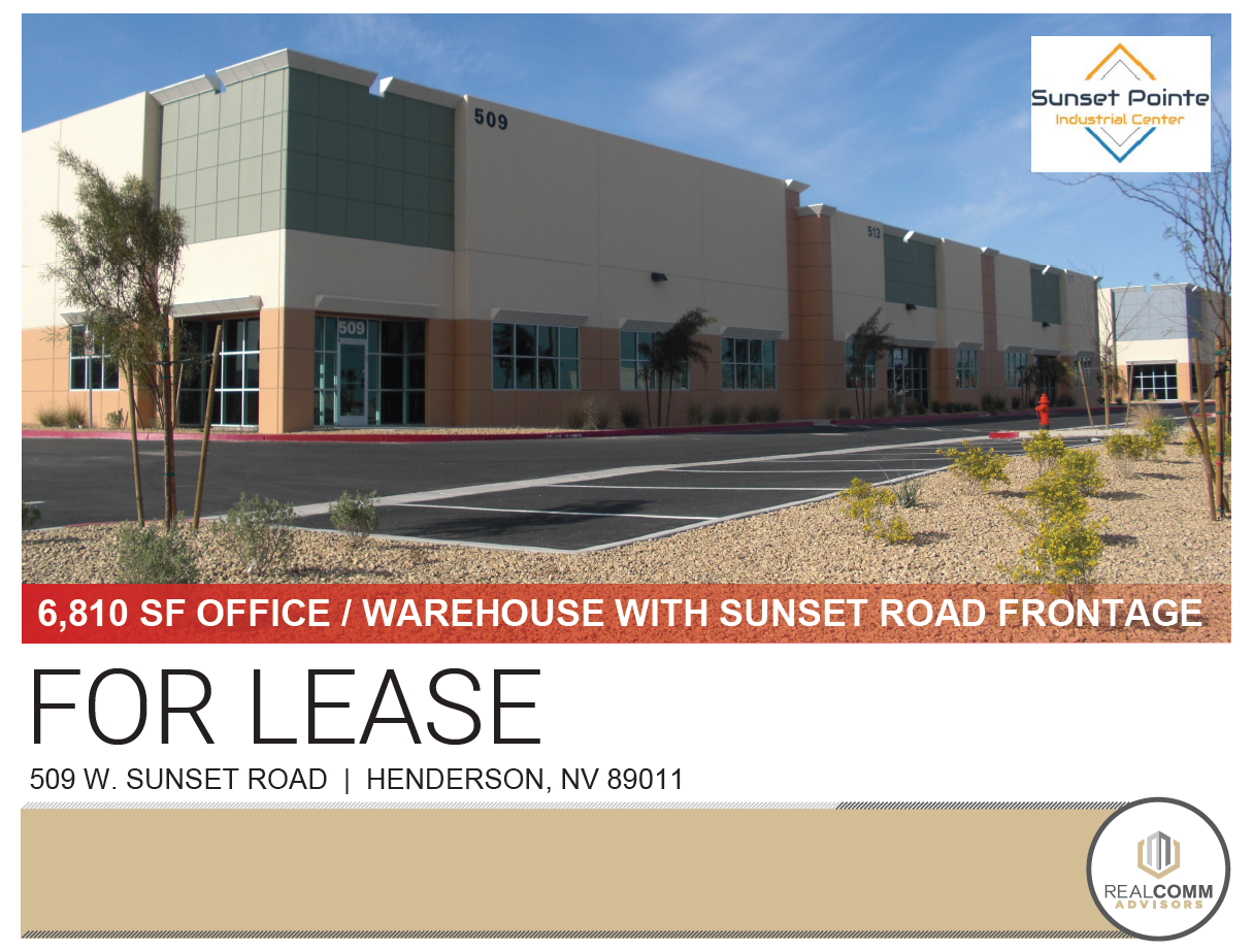 509 W Sunset Rd, Henderson, NV for lease Building Photo- Image 1 of 4