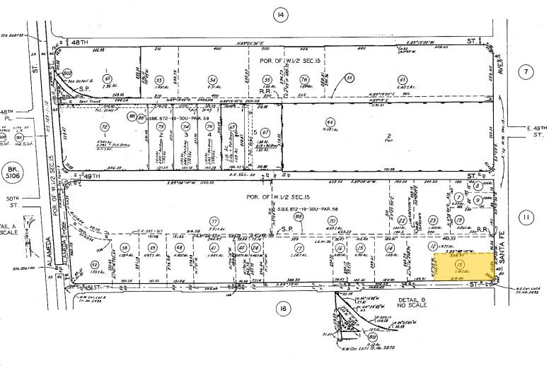5075 S Santa Fe Ave, Vernon, CA for lease - Plat Map - Image 3 of 10