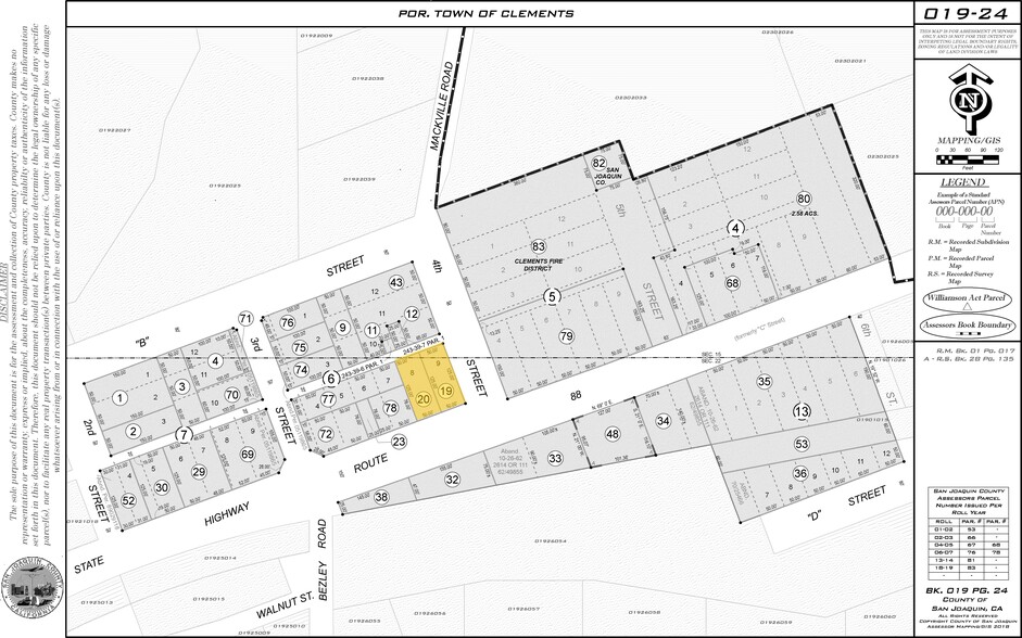 18783 E Hwy 88, Clements, CA for sale - Plat Map - Image 1 of 1