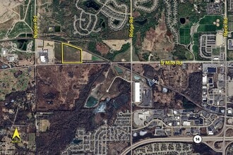 Five Mile & Napier Rd, Northville, MI - AERIAL map view