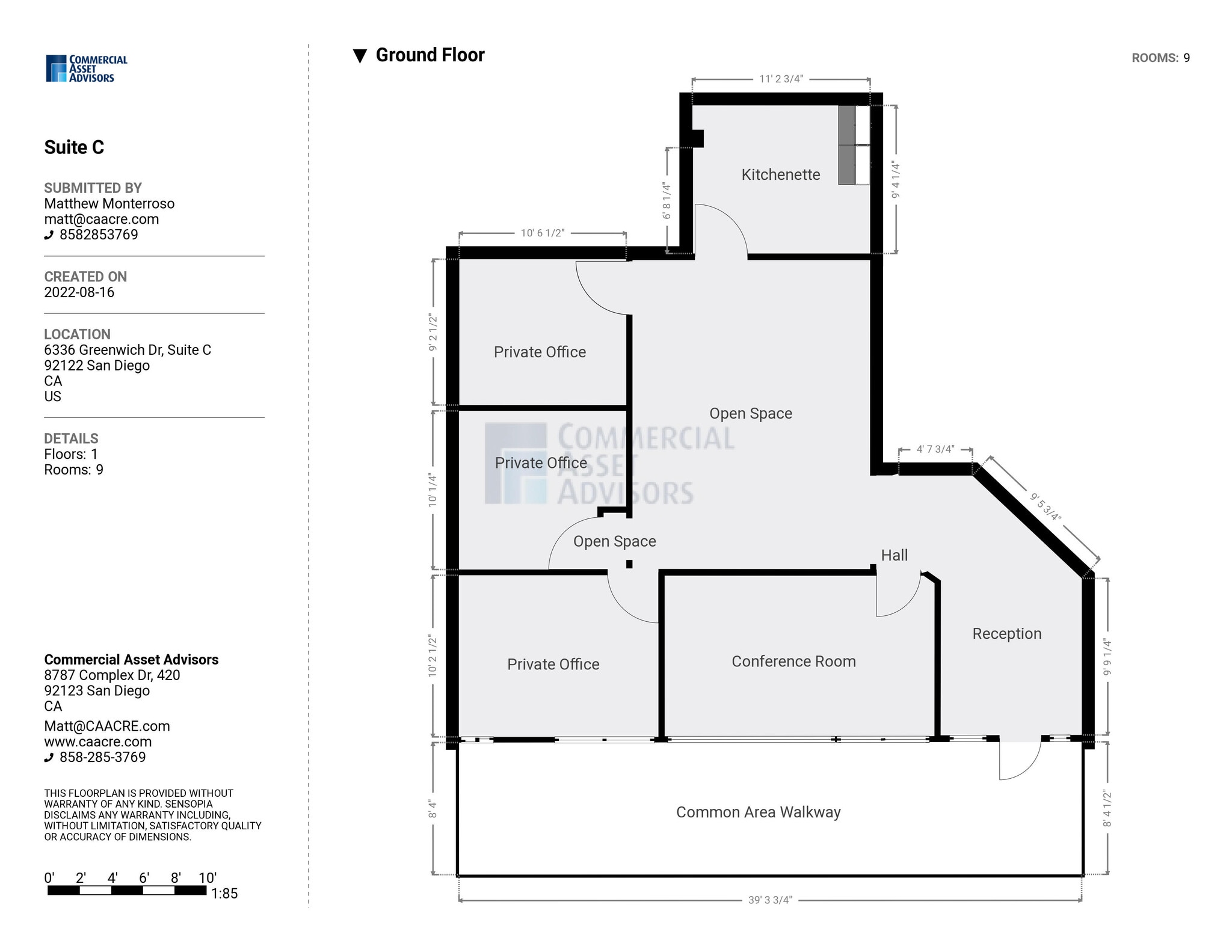 6336 Greenwich Dr, San Diego, CA for lease Floor Plan- Image 1 of 10
