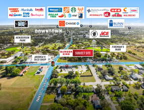 1101 N Park St, Brenham, TX - aerial  map view