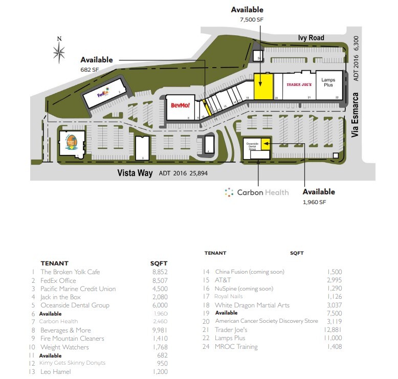 2434-2598 Vista Way, Oceanside, CA for lease Site Plan- Image 1 of 1