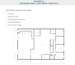 2501-2519 Gravel Dr, Fort Worth, TX for lease Floor Plan- Image 1 of 1