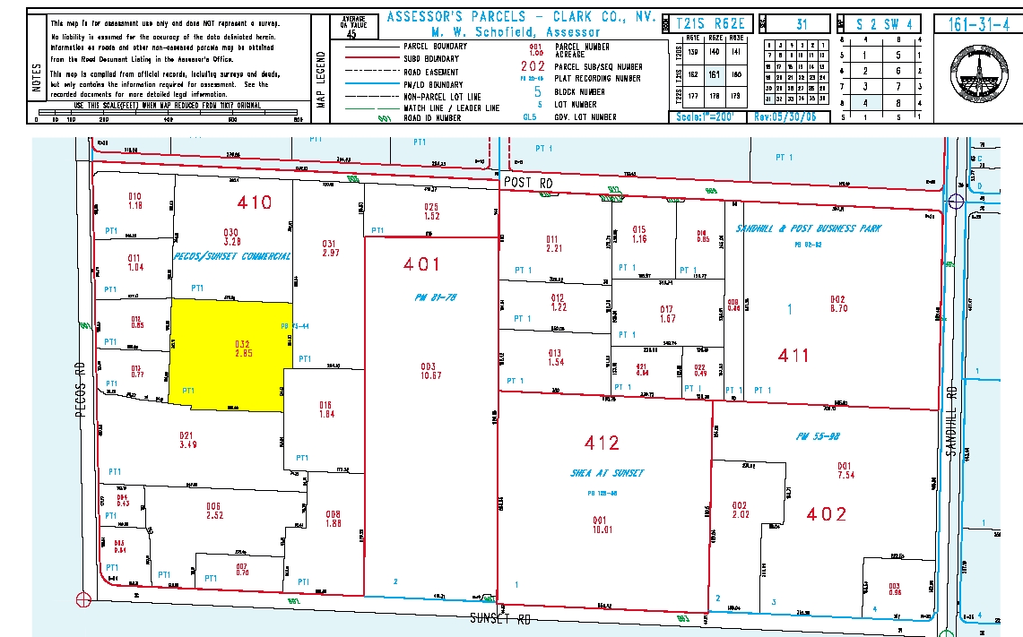 6330 S Pecos Rd, Las Vegas, NV for sale Plat Map- Image 1 of 1