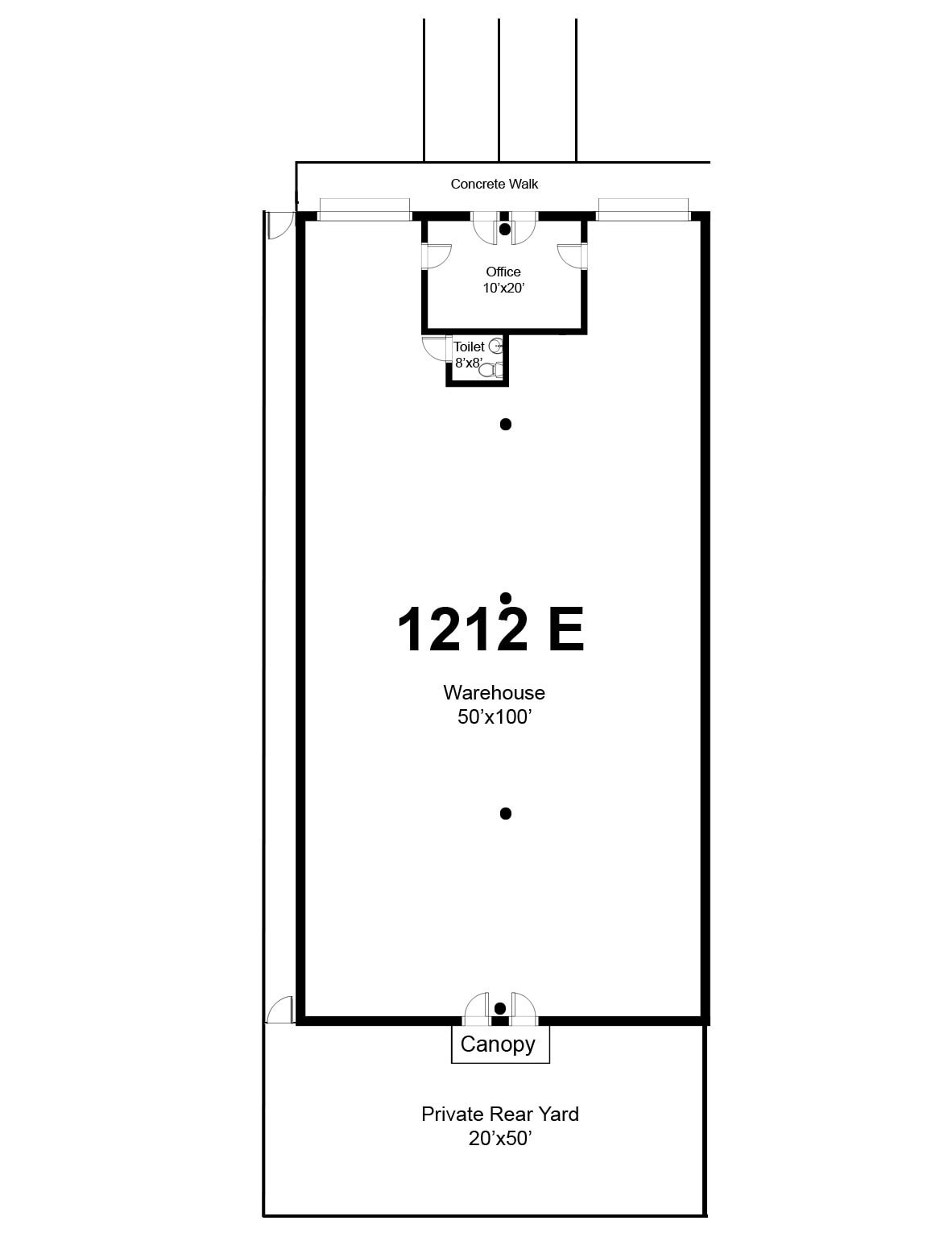 1212 E Pennsylvania St, Tucson, AZ for lease Floor Plan- Image 1 of 6