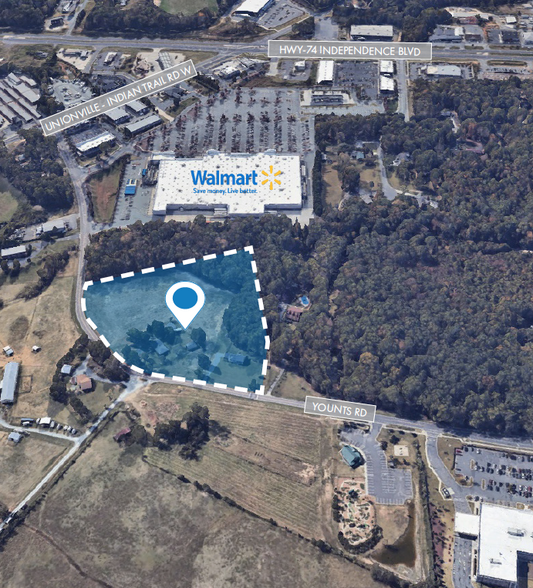 2119-2209 Younts Rd, Indian Trail, NC for sale - Aerial - Image 1 of 4