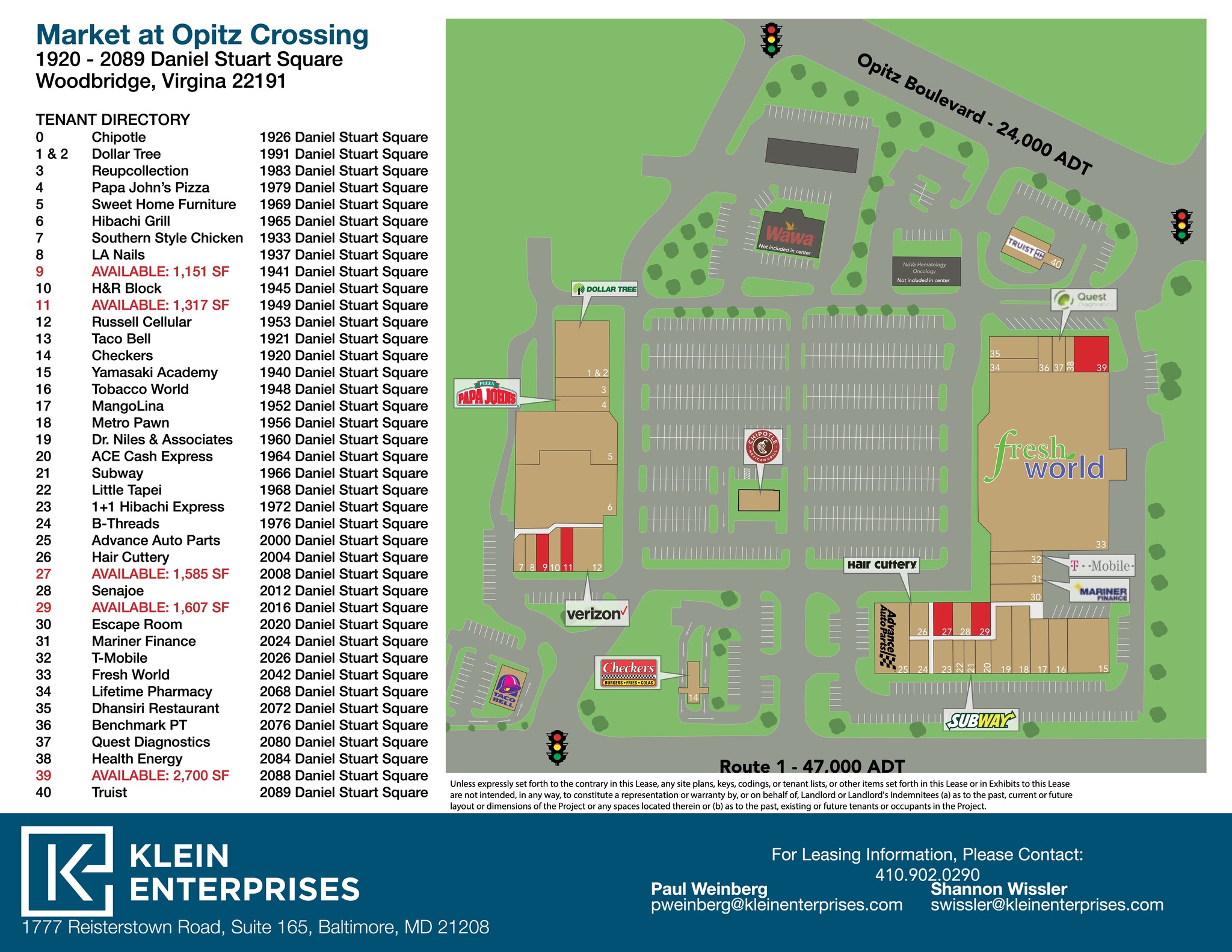 1940-2089 Daniel Stuart Sq, Woodbridge, VA for lease Site Plan- Image 1 of 6